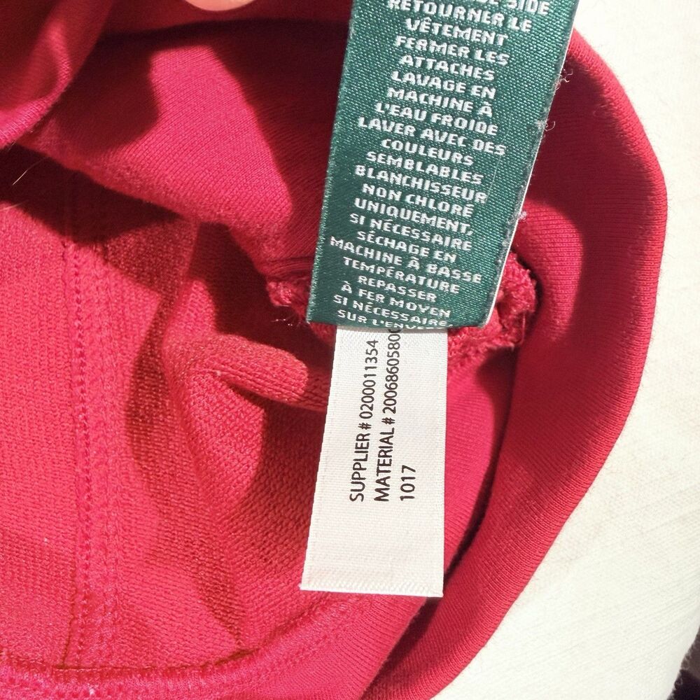 Lauren Ralph Lauren Vest Women's L Red Quilted Full Zip LRL - Spots see pics - Picture 11 of 12